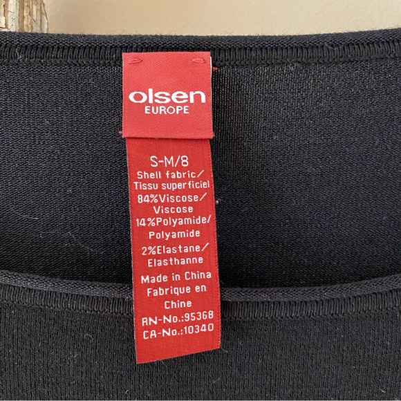 Olsen knit fuchsia and black sweater - Picture 4 of 4